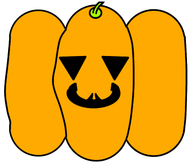 はじめてハロウィン用のパンプキン(かぼちゃ)のイラストを描いてみました