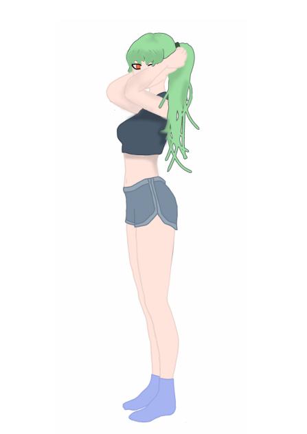 trying a new way to draw hair.