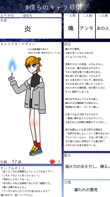 #僕らのキャラ募集