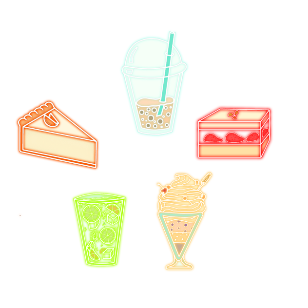 dessert neon srickers