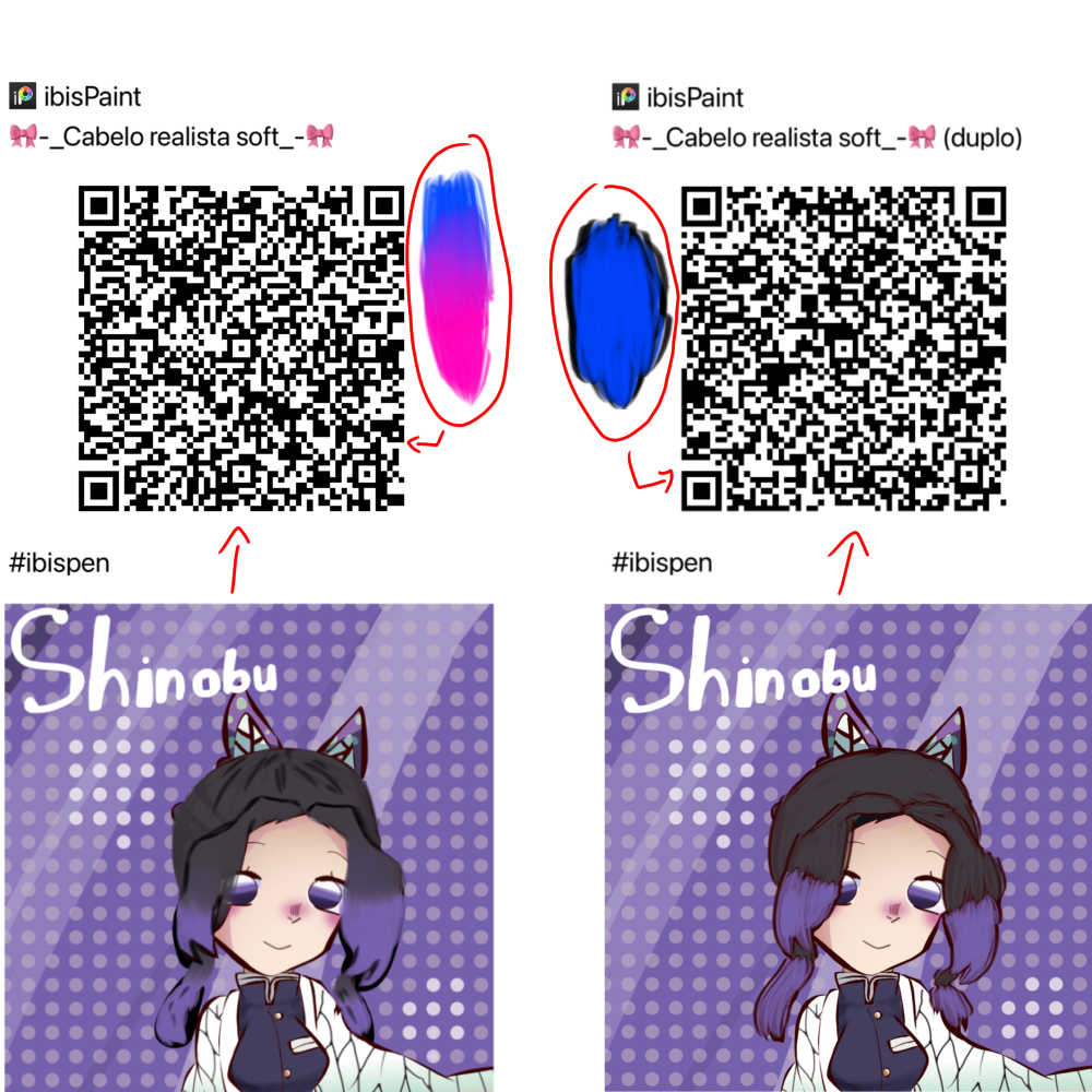 Hair brush QR code pincel ibisPaint