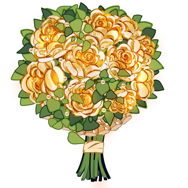 Gold rose bouquet