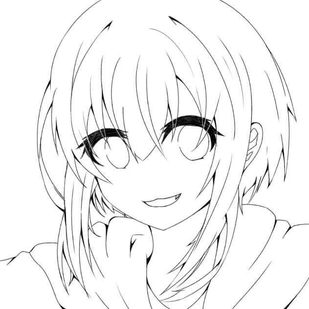 線画 女の子 ⑰