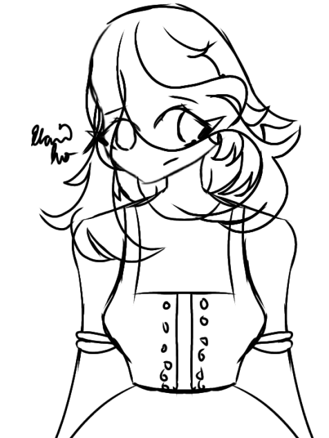 A Lady fron the 80's Sketch