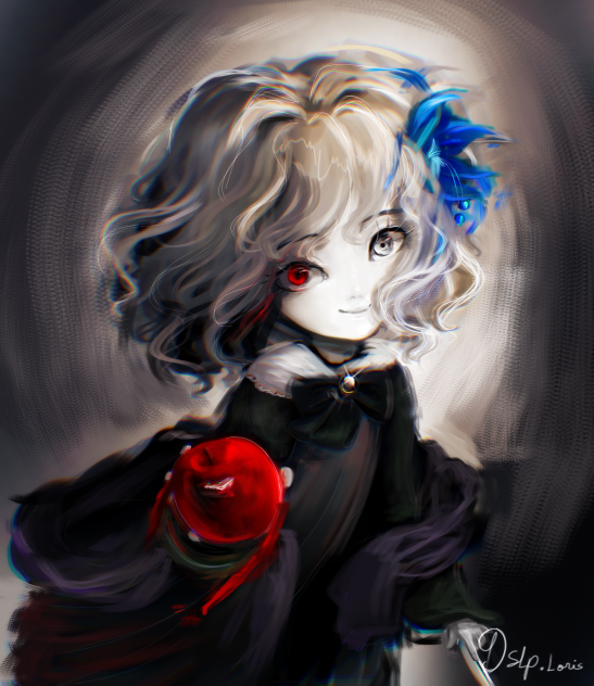 The Girl with the Blue flower