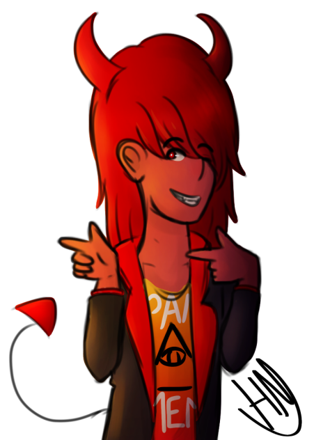 Satan-Chan (coloured sketch)