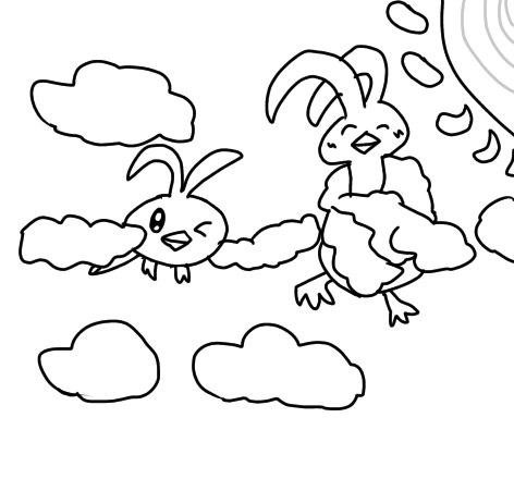 チルットとチルタリス(塗り絵)