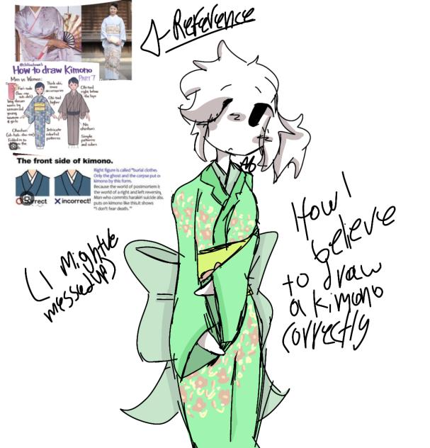 How to draw a kimono correctly