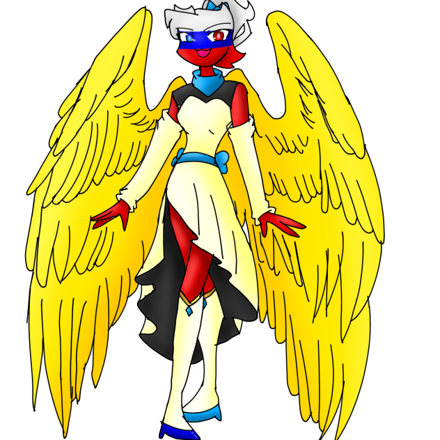 My ch oc in angle clothes