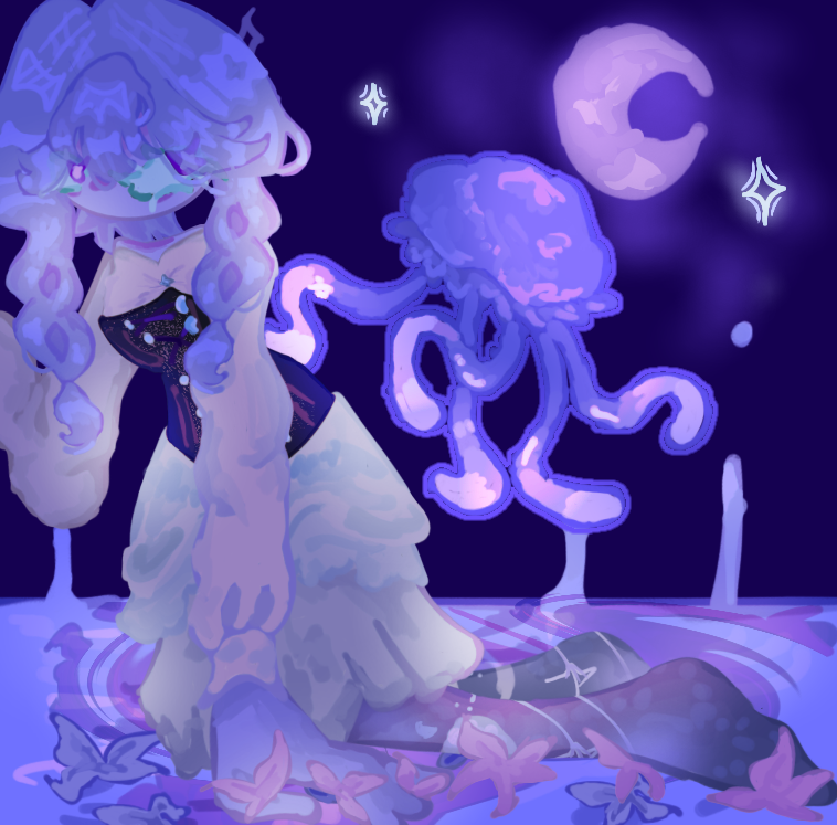 galactic jellyfish thingy #oc #art - ibisPaint