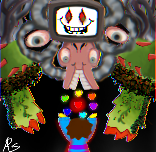 Omega Flowey and frisk