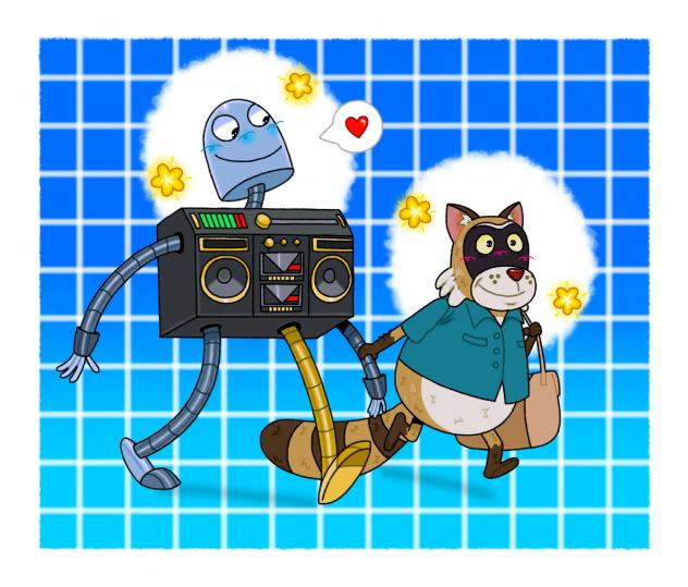 Robot & Rascal 🤖🦝❤️