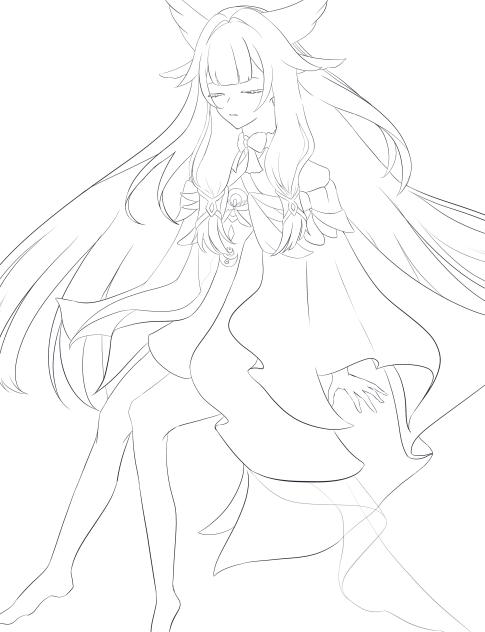 コロンビーナ　線画