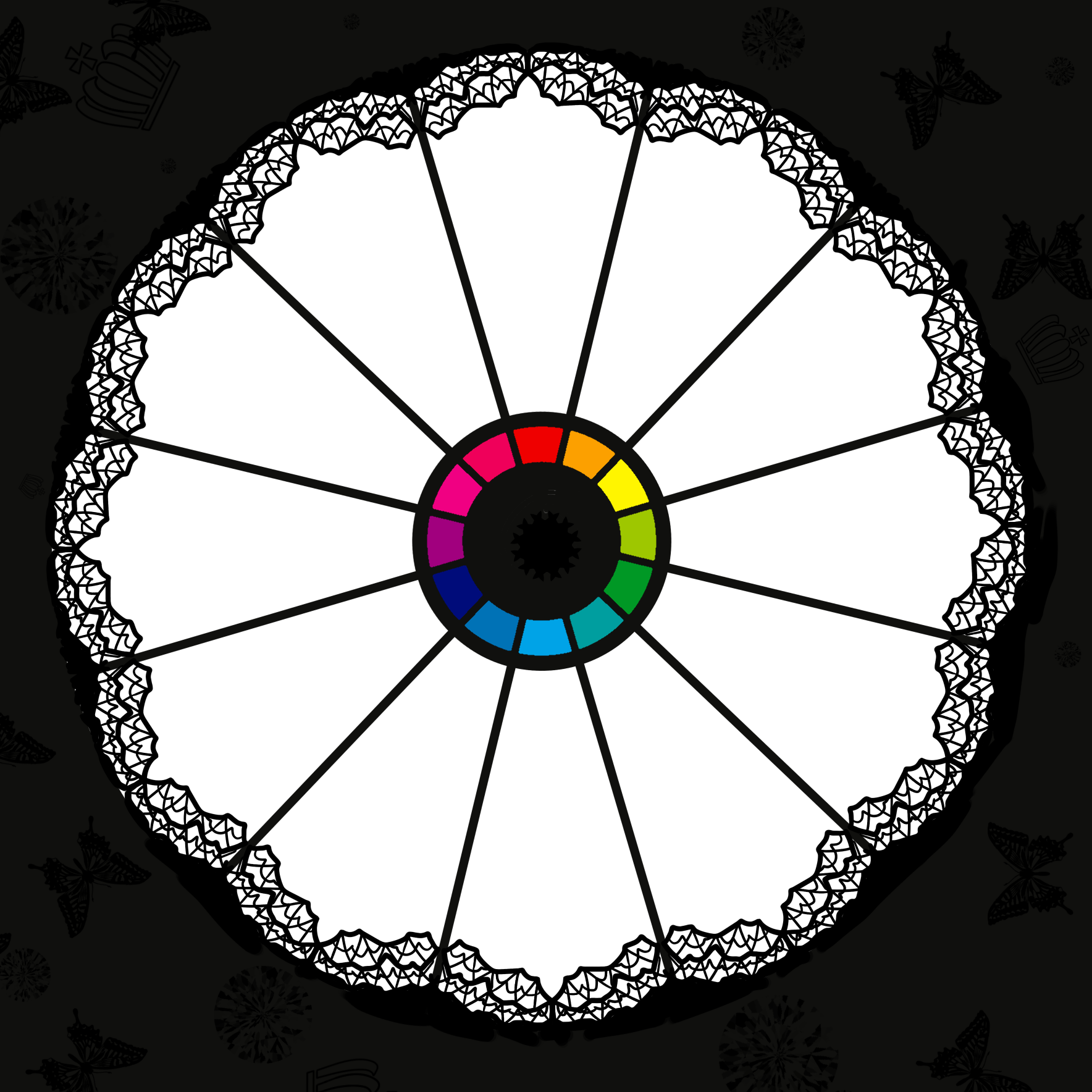 色相環イラスト用のフレーム Ibispaint