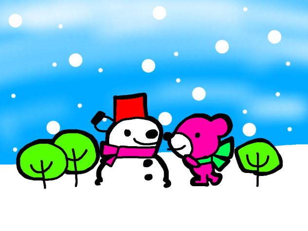 熊 meet 雪達磨