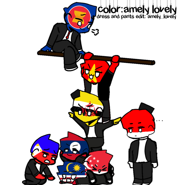 countryhumans Asean family