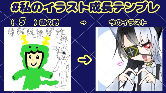 私のイラスト成長テンプレ〜