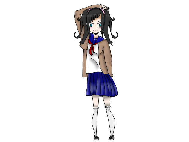 School girl drawing