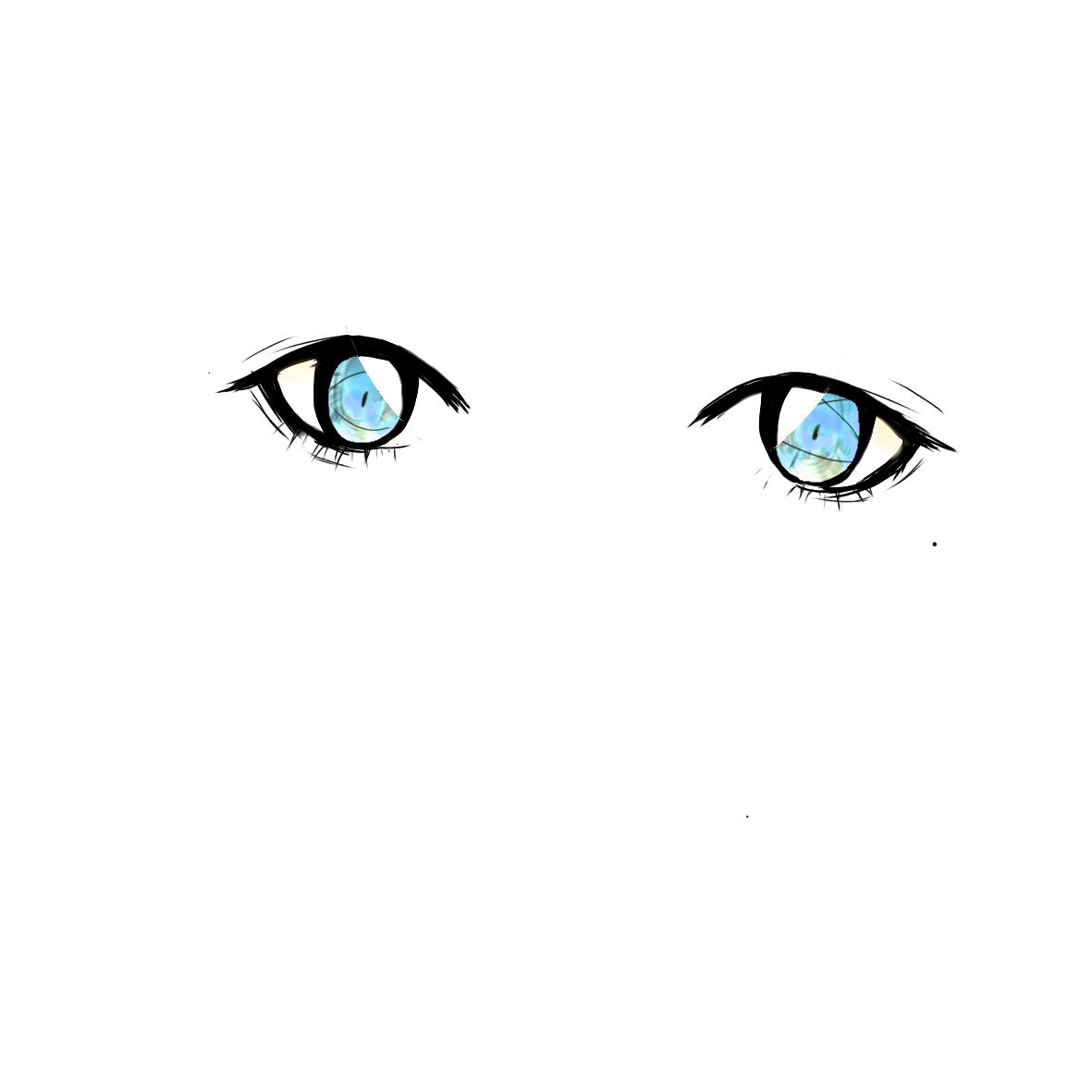 blue eye with a dot under the eye - ibisPaint