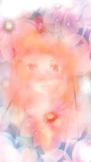 水彩、花。
