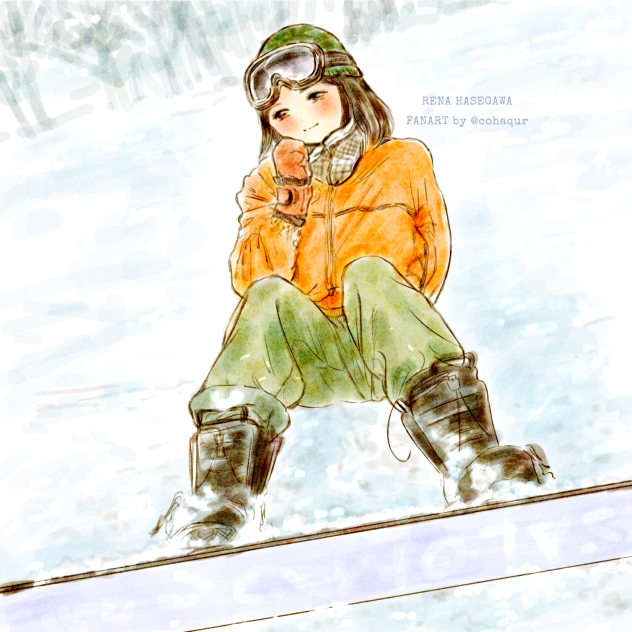 スノボ女子。