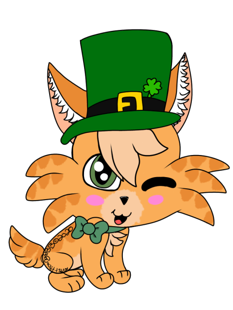 St Patricks Day Orange Tabby Kitten - Sp
