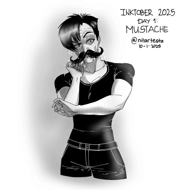 Mustache(Inktober Day 1)