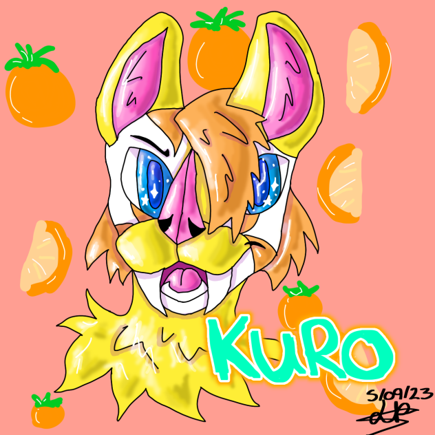 Kuro the bat badge! (Re-upload)