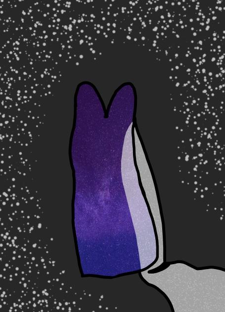 Galaxy dress for phoebe!