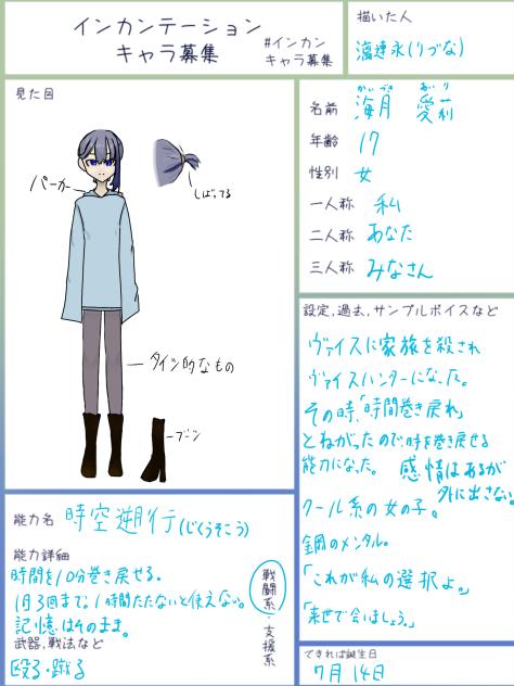 キャラ募参加！