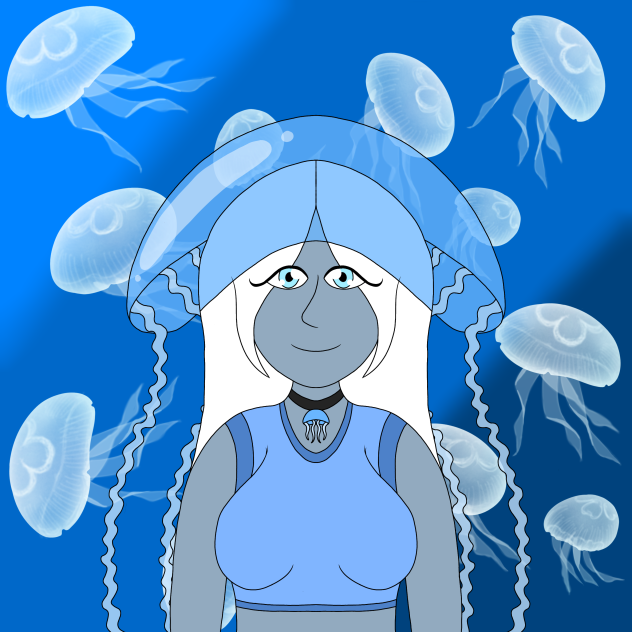 IceHeart as a jellyfish angel