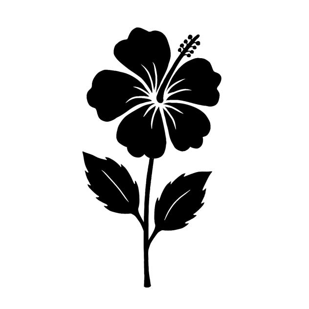 Hibiscus silhouette