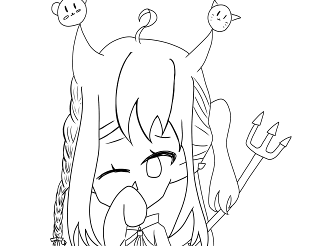 なんでぇぇ？　線画
