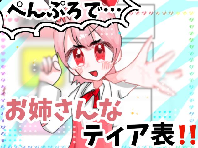 ぺんぷろでお姉さんなティア表ー！