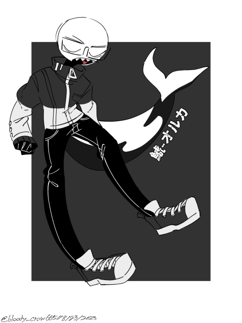 サメ＆シャチ-全身立ち絵(オルカ)