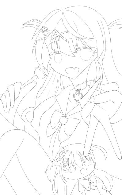 ギャル叉　線画！