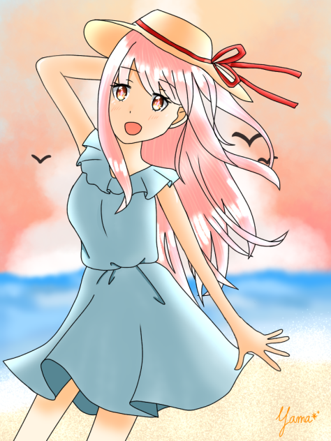 夏の終わりの夕焼け