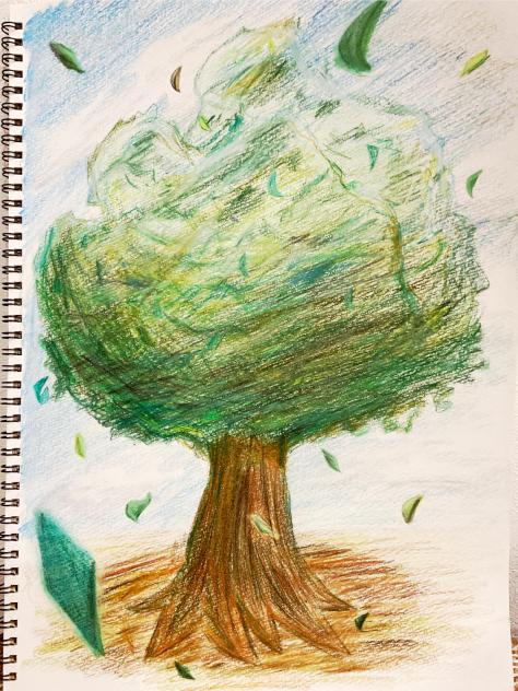 風に吹かれる。