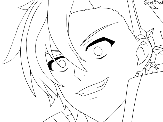 Black summoner, Kelvin Celsius(lineart)