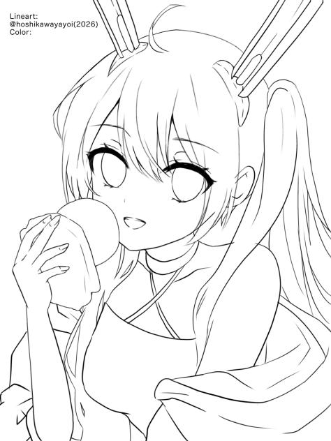Luna bunny(ぬりえ)