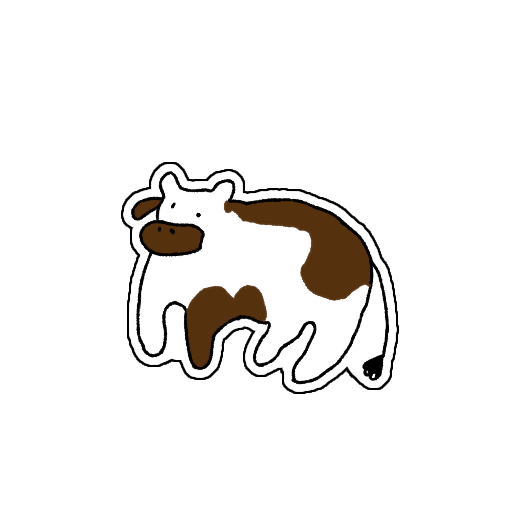 chocolate cow stickah