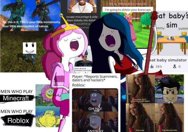 Pb & marcy vs. Cursed roblox memes