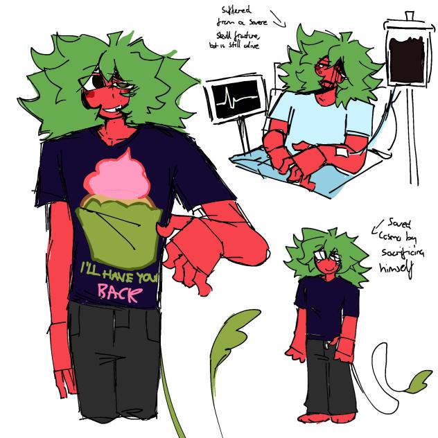 sprout freaking injures his head