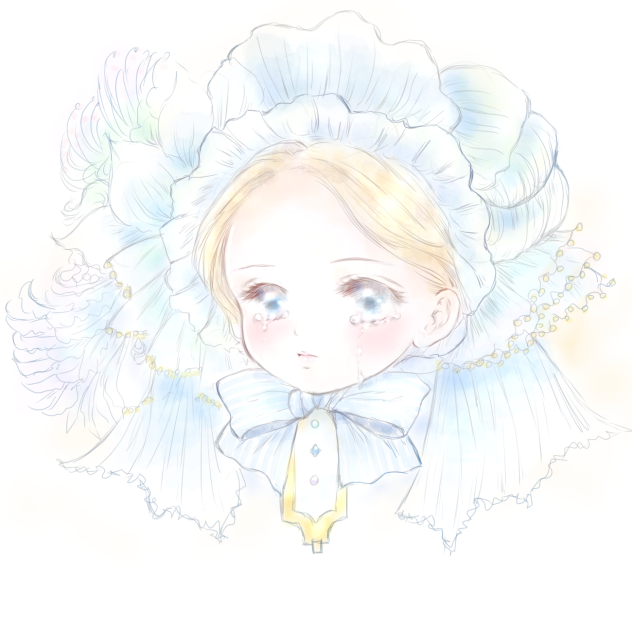 泣き顔の女の子。