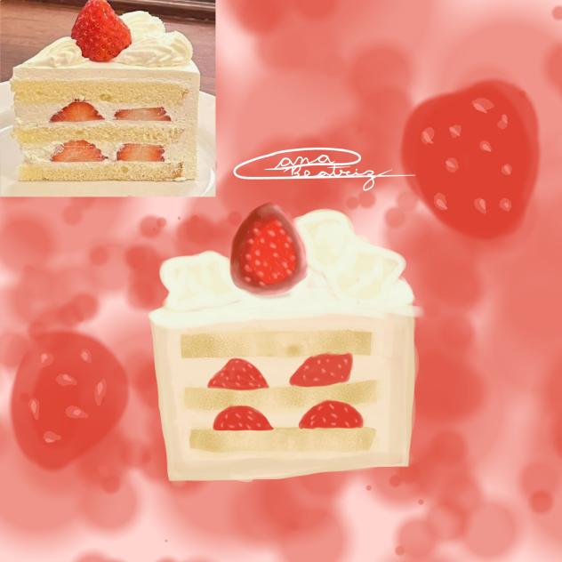 Strawberry cake🍓😋 - ibisPaint