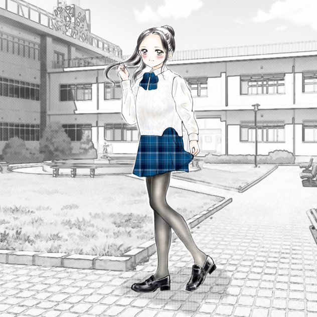 ポニーテール女子高生。