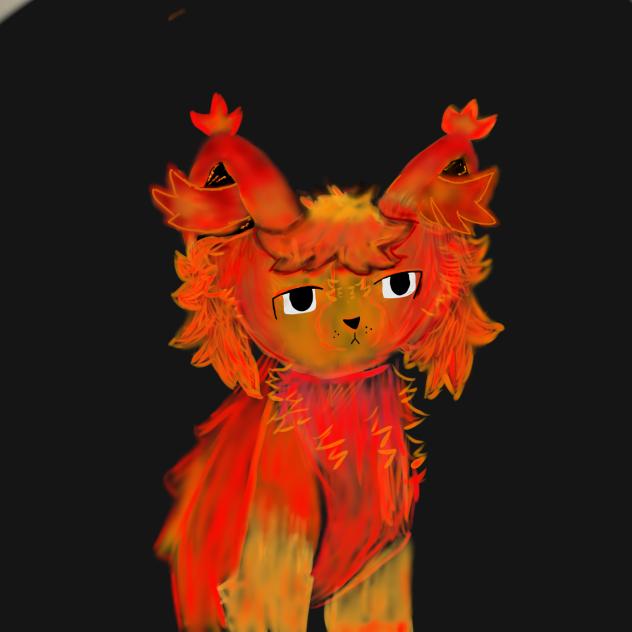 Calcifer as a cat