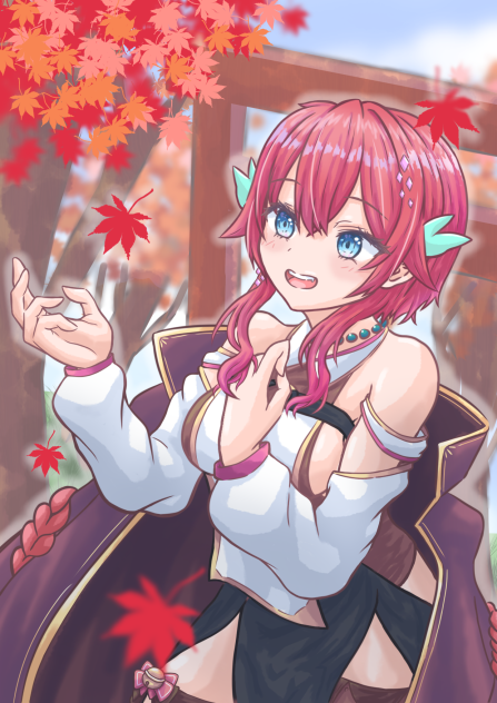 秋の没落巫女さん
