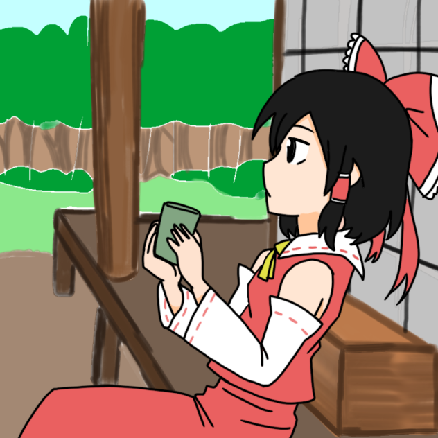 Reimu & Tea (and animated)