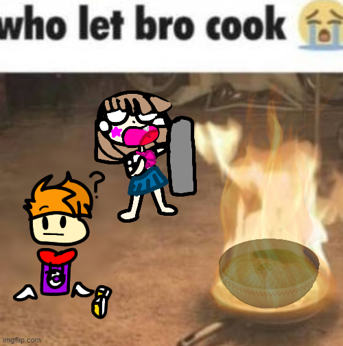 He burnt it WHO LET BRO COOK😭-